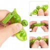 Chutoral 6 PCS Haricot Fidget Toys Jouets Anti Stress Petit Pois Porte-clés pour Adultes Enfants Jouet Pousser Portable Rédui