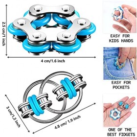 Ensemble de jouets pour chaîne de vélo, chaîne à six rouleaux et chaîne à clé pour TDAH, ADD, autisme, soulagement de lanxié
