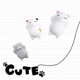 Yakiki 5 Pcs Mixed Mini Soft Squishy Toys Mignon Mochi Squishy Soft Cat Squeeze guérison Fun Toys Enfants Jouet Stress Relief