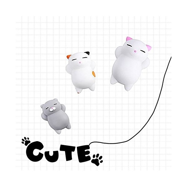 Yakiki 5 Pcs Mixed Mini Soft Squishy Toys Mignon Mochi Squishy Soft Cat Squeeze guérison Fun Toys Enfants Jouet Stress Relief