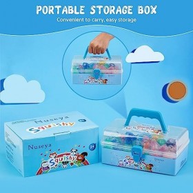 Nuseya 42 PCS Squishies Mochi Squishy Squeeze Jouets Mini Kawaii Squishy Animaux Balles Anti Stress Enfant Squishy Animal Par