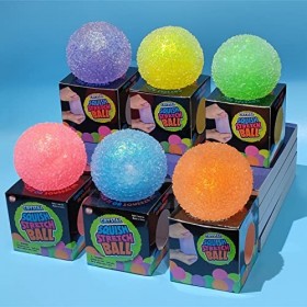 Lot de 6 balles Anti-Stress,Jouet Sensuel Doux, Squeeze Fidget Jouets, récompenses en Classe,Goody Bag Filler