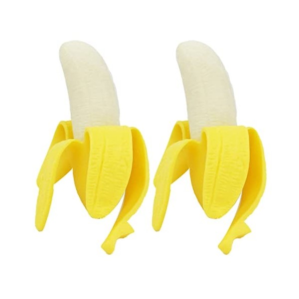 Toyvian Slow Banana 2 Pièces Banane Balles Anti- Stress Lentes pour Adultes Banane Sensorielle Banane Décompression Jouet Sou