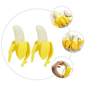 Toyvian Slow Banana 2 Pièces Banane Balles Anti- Stress Lentes pour Adultes Banane Sensorielle Banane Décompression Jouet Sou