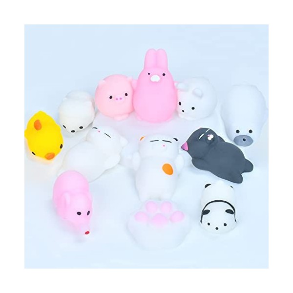 EKKONG 24Pcs Kawaii Squishy Jouet, Anti Stress Squishies, Mini Soft Squishies Jouet, Squishy Toys pour Cadeaux Anniversaire N