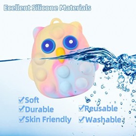 Yeefunjoy Pop Bubble Sensory Fidget Toy Balle Anti-Stress avec Porte-clés, Jouet Anti-Stress Soulagement du Stress Pop Ball J