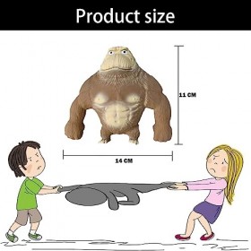 Miotlsy Figurine de Gorille Anti Stress, Jouet Gorille Anti-anxiété Marron, Jouet de Gorille Doux et Confortable, Anti-écrase