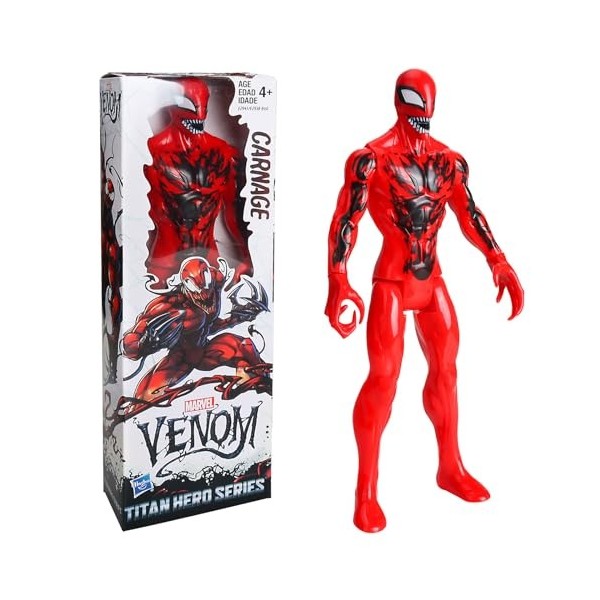 Figurine Marvel Carnage, Marvel Carnage Hasbro Titan Hero Serie, Marvel Carnage Figurine Action 30 CM Figurine Carnage Jouet 