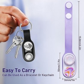 Ensemble de 2 Jouets Antistress magnétiques - Spinner à Doigts, Boucle Pop-up, Flip-Click Clack et Porte-clés magnétiques - p