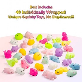Karids Squishy Figurines d’Animaux Kawaii - Petit Jouets Colorés 40 Pièces Différente - Squishy Toys - Jouet Anti Stress - 