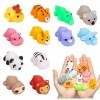 Yeefunjoy 12Pcs Mignon Squeeze Animaux Animal Mochi Toys, Mini Doux Squeeze Anti-Stress Jouets pour Adultes et Enfants Fête d