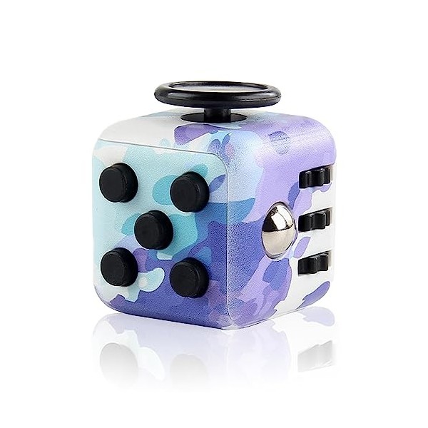 Steemjoey Anti-Stress Fidget Toy Cube Anti Stress Jouet Décompression Jouet Cube avec 6 modules apaisants pour Enfants et Adu