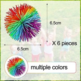 10 Pièces Boules Stringy de Singe, Fidget Sensoriel Boules à Fils Boules de Stress Rebondissantes Balle en Silicone Multicolo