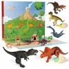 D-FantiX Calendrier de lAvent Dinosaure 2023 pour enfants, 24 jours de compte à rebours vers Noël Calendriers de lAvent Jou