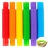 GWAWG 12PCS Pop Tubes Mini Jouets Sensoriels, Jouets Sensoriels de Tuyau Extensible Multicolore Anti-Stress pour Enfants, Pou
