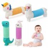 Ballery Pop Tubes Mini Jouets Sensoriels, Couleur Jouets Anti Stress Sensoriels Contractables, Fidget Toys pour Enfants et Ad