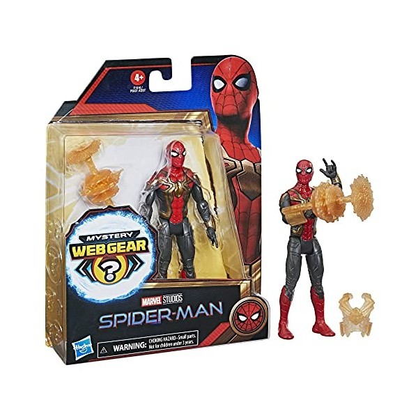 Spider-Man Hasbro Iron Spider, Figurine daction 15 cm avec Armure Mystery Web Gear, inspirée du Film No Way Home, pour Enfan