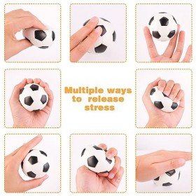 Lot de 9 mini balles anti-stress en mousse de 6 cm - Jouet de sport - Pour soulager lanxiété - Pour soulager le stress - Pou