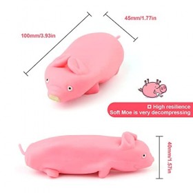 DEANKEJI Jouet de Soulagement du Stress Jouets à Presser Petit Cochon, Jouet à Presser Sensoriel, Squeeze Toy Doux pour Loisi