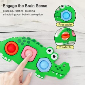METODIM Jouet Montessori pour Bébés, 2PCS Spinner Presser Jouets, Sensoriel Jeux Éducatif Jouet Jeu Educatif pour Apprendre M