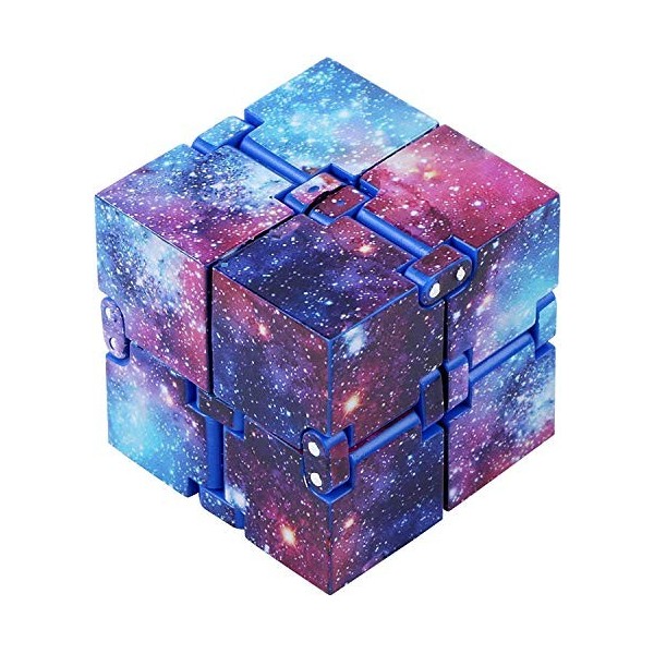 Infinity Cube, Cube Infini Jouets Fidget Anti Stress Cube pour Soulagement du Stress et de lAnxiété Relaxant Mauve 