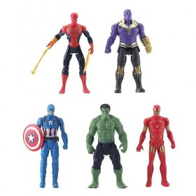 Générique Jouet Super-Héros, Figurine daction Modèle Statue Jouets Desktop Ornements, pour Enfants à partir de 4 Ans, 5pcs