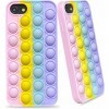 Pop it Coque de téléphone iPhone 7, iPhone 7 8 SE2020, anti-stress, anti-stress, jouet sensoriel anti-chocs en silicone anti-