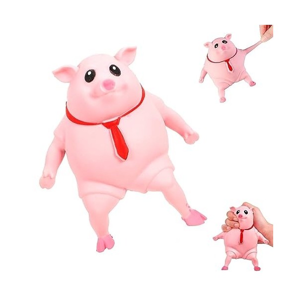 Squeeze Jouet Piggy,Stress Jouet Cochon,Cochon Balle Squeeze,Cochon Rose  Anti Stress,Petit Cochon Créatif Jouet à Presser,pou
