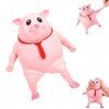 Squeeze Jouet Piggy,Stress Jouet Cochon,Cochon Balle Squeeze,Cochon Rose Anti Stress,Petit Cochon Créatif Jouet à Presser,pou