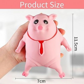 Squeeze Jouet Piggy,Stress Jouet Cochon,Cochon Balle Squeeze,Cochon Rose Anti Stress,Petit Cochon Créatif Jouet à Presser,pou