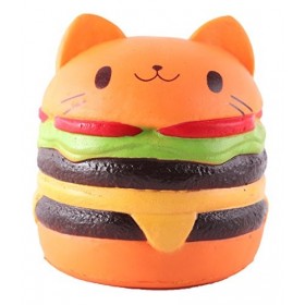 Anboor Squeeze Toys Hambourg Chat Géant Montée Lente Jouets Anti-Stress Squishy Kawaii Minou