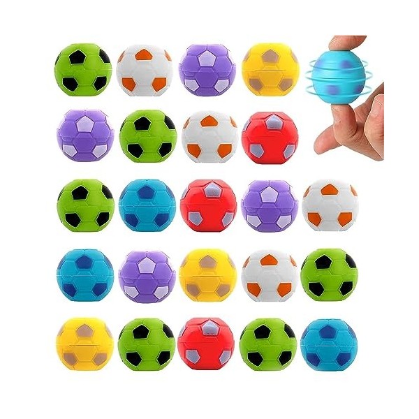 Keneric - Lot de 24 balles anti-stress rotatives - Mini ballon de f