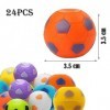 Keneric - Lot de 24 balles anti-stress rotatives - Mini ballon de football - Jouet anti-stress - Petit cadeau danniversaire 