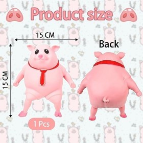 DONGSZQ Cochon Jouets à Presser, Cochon Jouet Anti-Stress, Réaliste Mignon Anti-Stress Cochon Balle De Squeeze Jouet, Anxiété
