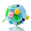 AimdonR Cube 12 faces, jouet anti-stress et anti-dépression pour enfants et adultes bleu
