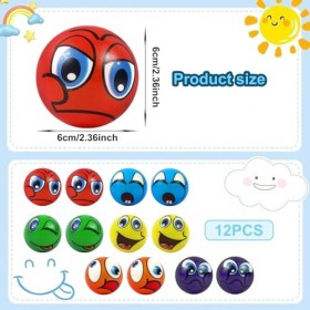 VOCDEMERI Lot de 12 balles anti-stress, souples colorées, en mousse, pour enfants et adultes, 6 cm