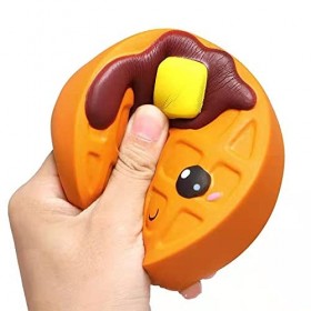 Jouet anti-stress en forme de gaufre - Pour enfant - En chocolat - Doux - Kawaii