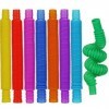 8 Pièces Mini Jouets Sensoriels Tubes Pop, Jouets Sensoriels Colorés de Tuyau Extensible, Jouets Fidget Tube Pop pour Cadeaux