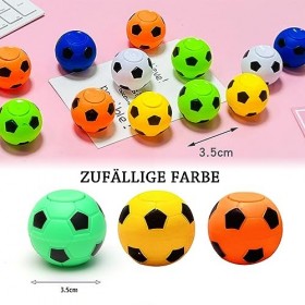 Amacoam Football Spinner Doigts Jouet, Spinning Fidget Football, Jeu Balles Anti-Stress Rotatives, 3.5cm Mini Football Soulag