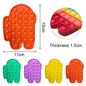 BESTZY Push Bubble Sensorielle Fidget Jouet, 4 PCS Jouets Sensoriels à Presser Jouets Anti-Stress Anti-anxiété Fidget Jouets 