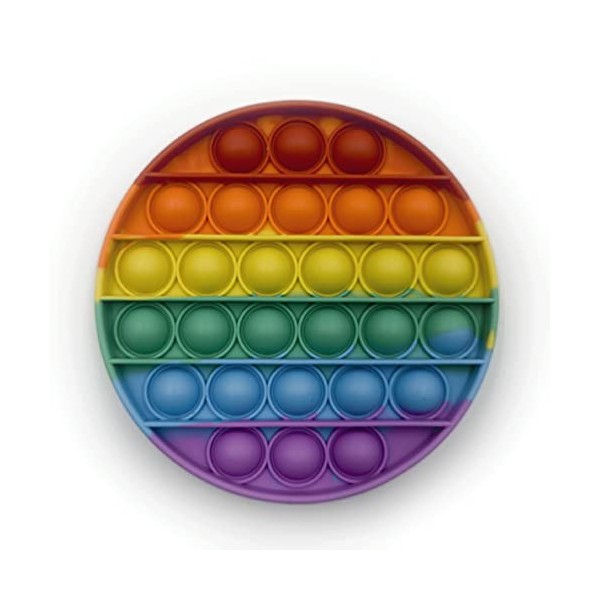 Droquimur - Pop - Jouet anti-stress - Pop It Sensorial - Exploiter les bulles - Circle - Arc-en-ciel - Multicolore