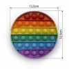 Droquimur - Pop - Jouet anti-stress - Pop It Sensorial - Exploiter les bulles - Circle - Arc-en-ciel - Multicolore