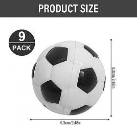 Fivtsme Balle Anti-Stress, Mini Ballon Football, 63mm Balle Anti Stress, Balle en Mousse, Mini Balles de Sport, Compressibles