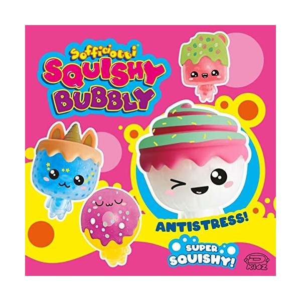 D-KIDZ- Bubble Douilles Squishy Bubbly, Assortiment, DIM02237P, Multicolore