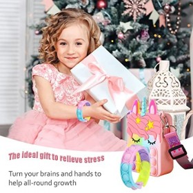 Pop Push It Sac à Main 2 en 1, Sac à Bandoulière Sensory, Anti-anxiété Sac à Main, Bubble It Portefeuille, avec Bracelet, Jou