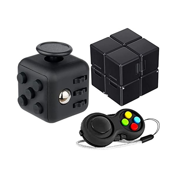 Yeefunjoy 3Pcs Fidget Toy Cube Anti Stress Jouet Cube de linfini，Fi