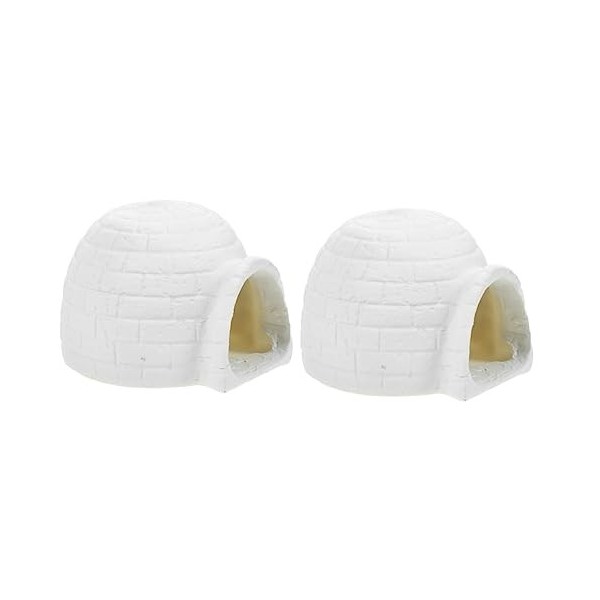 Toyvian 2 Pièces Simulation Igloo Enfants Décor Jouets pour Les Tout-Petits Enfants Jouets Maison De Glace Ornement Maison De