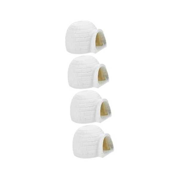 Toyvian 2 Pièces Simulation Igloo Enfants Décor Jouets pour Les Tout-Petits Enfants Jouets Maison De Glace Ornement Maison De