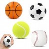 Yeefunjoy Lot de 4 balles Anti-Stress de Sport Fidget Toy Fidget Sensory Anxiété Soulagement du Stress Jouet pour Enfants Adu