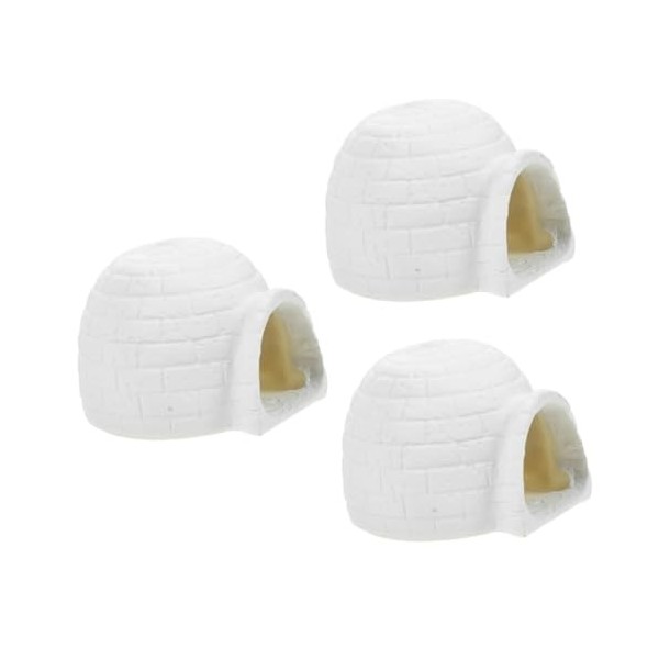 Toyvian 2 Pièces Simulation Igloo Enfants Décor Jouets pour Les Tout-Petits Enfants Jouets Maison De Glace Ornement Maison De